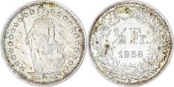 World Coins - Coin, Switzerland, 1/2 Franc, 1958