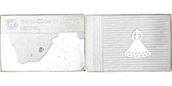 World Coins - France, Medal, United Nations Flags, Lesotho, Silver,