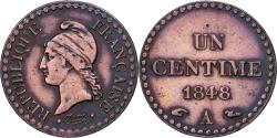 World Coins - France, Centime, Dupré, 1848, Paris, Bronze, , Gadoury:84, KM:754