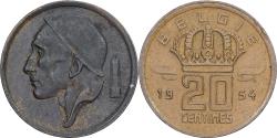 World Coins - Belgium, 20 Centimes, 1954, Bronze, , KM:147.1