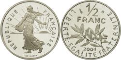 World Coins - Coin, France, Semeuse, 1/2 Franc, 2001, , Nickel, KM:931.2