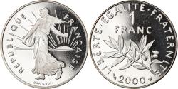 World Coins - Coin, France, Semeuse, Franc, 2000, Paris, Proof, , Nickel, KM:925.2