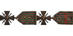World Coins - France, Croix de Guerre, WAR, Medal, 1914-1916, 2 Citations, Excellent Quality