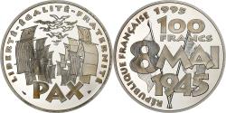 World Coins - France, 100 Francs, 8 mai 1945, 1995, Paris, Silver, , KM:1116.2