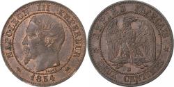 World Coins - France, Napoleon III, 2 Centimes, 1854, Lyon, Bronze, , Gadoury:103