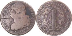 World Coins - Coin, France, Louis XVI, 2 sols français, 2 Sols, 1792, Strasbourg,