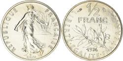 World Coins - Coin, France, Semeuse, 1/2 Franc, 1974, Paris, FDC, , Nickel, KM:931.1