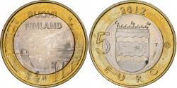World Coins - Finland, 5 Euro, Helsinki and Uspenski Cathedrals, 2012, Vantaa, Bi-Metallic