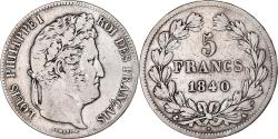 World Coins - Coin, France, Louis-Philippe, 5 Francs, 1840, Paris, , Silver