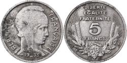World Coins - France, 5 Francs, Bazor, 1933, Paris, Nickel,