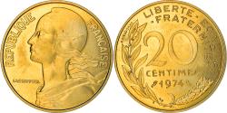 World Coins - Coin, France, Marianne, 20 Centimes, 1974, Paris, , Aluminum-Bronze