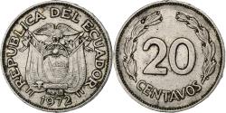 World Coins - Ecuador, 20 Centavos, 1972, Nickel Clad Steel, , KM:77.1c