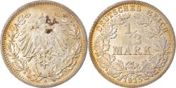World Coins - Coin, GERMANY - EMPIRE, 1/2 Mark, 1915, Berlin, , Silver, KM:17