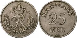World Coins - Denmark, Frederik IX, 25 Öre, 1954, Copenhagen, Copper-nickel,