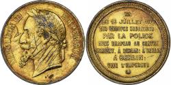 World Coins - France, Medal, Napoléon III, Déclaration de la Guerre, n.d., Gilt Tin, Trotin