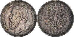 World Coins - Coin, German States, BADEN, Friedrich I, 5 Mark, 1875, Stuttgart,