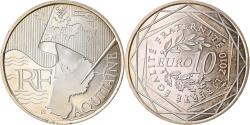 World Coins - France, 10 Euro, Aquitaine, 2010, Paris, , Silver, KM:1645