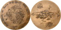 World Coins - France, Medal, Chemins de Fer, Ligne Electrique Paris-Marseille, 1962, Bronze