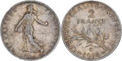 World Coins - France, 2 Francs, Semeuse, 1914, Castelsarrasin, Silver, , Gadoury:532