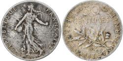 World Coins - Coin, France, Semeuse, 50 Centimes, 1916, Paris, , Silver, KM:854