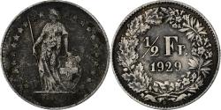World Coins - Coin, Switzerland, 1/2 Franc, 1929, Bern, , Silver, KM:23