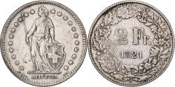 World Coins - Switzerland, 2 Francs, 1921, Bern, Silver, , KM:21