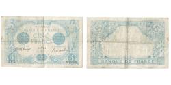 World Coins - France, 5 Francs, Bleu, 1916, P.106, VF(30-35), Fayette:2.37, KM:70