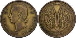World Coins - French West Africa, 25 Francs, 1956, Aluminum-Bronze, , KM:7