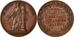 World Coins - France, Medal, Charles X, Politics, Society, War, 1830, , Bronze