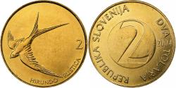 World Coins - Slovenia, 2 Tolarja, 2004, Nickel-brass, , KM:5