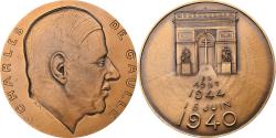 World Coins - France, Medal, Charles de Gaulle, Libération de Paris, n.d., Bronze, Rivaud