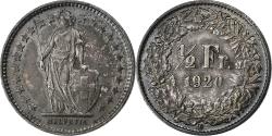 World Coins - Switzerland, 1/2 Franc, 1920, Bern, Silver, , KM:23