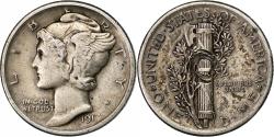 Us Coins - United States, Dime, Mercury Dime, 1917, Philadelphia, Silver, , KM:140