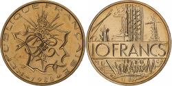 World Coins - France, 10 Francs, Mathieu, 1980, Paris, Tranche A, Nickel-brass,