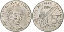 World Coins - France, 5 Francs, Voltaire, 1994, Paris, Nickel, , Gadoury:775, KM:1063