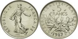 World Coins - Coin, France, Semeuse, 5 Francs, 1987, Paris, , Nickel Clad