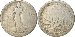 World Coins - Coin, France, Semeuse, 50 Centimes, 1902, Paris, , Silver, KM:854
