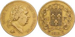 World Coins - France, Louis XVIII, 40 Francs, 1818, Lille, Gold, , Gadoury:1092