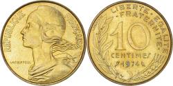 World Coins - Coin, France, Marianne, 10 Centimes, 1974, Paris, Lagriffoul,