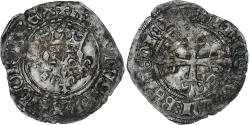 World Coins - France, Charles VI, Gros dit "Florette", 1417-1422, Tours, Billon,