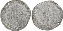 World Coins - France, Henri II, Douzain aux croissants, 1551, Nantes, Billon,