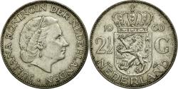World Coins - Coin, Netherlands, Juliana, 2-1/2 Gulden, 1960, , Silver, KM:185
