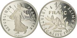 World Coins - Coin, France, Semeuse, 1/2 Franc, 2000, Paris, Proof / BE, , Nickel