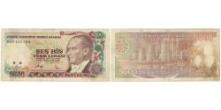 World Coins - Banknote, Turkey, 5000 Lira, 1990, KM:198, VF(20-25)
