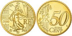 World Coins - France, 50 Euro Cent, 2000, Proof, , Brass, KM:1287