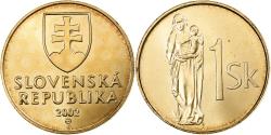 World Coins - Slovakia, Koruna, 2002, Bronze Plated Steel, , KM:12
