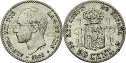 World Coins - Coin, Spain, Alfonso XII, 50 Centimos, 1880, , Silver, KM:685
