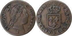 World Coins - France, Louis XV, 1/2 Sol à la vieille tête, 1769, Paris, Copper,