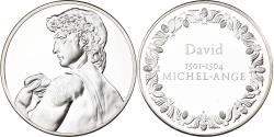 World Coins - France, Medal, David, Michel-Ange, 1980, Silver, Proof,