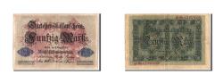 World Coins - Banknote, Germany, 50 Mark, 1914, 1914-08-05, KM:49b, F(12-15)